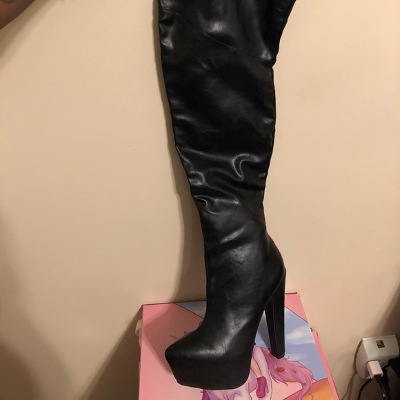 poshmark thigh high boots